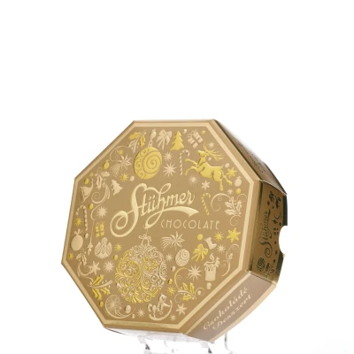 Karácsonyi 8 szögletű praliné (mogyoró- és tejcsoki krémes) 66g