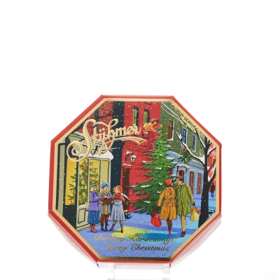 Karácsonyi 8 szögletű praliné (mogyoró- és tejcsoki krémes) 66g