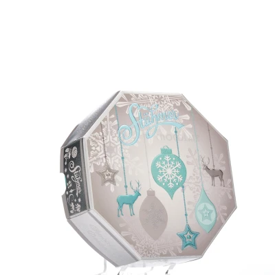 Karácsonyi 8 szögletű praliné (mogyoró- és tejcsoki krémes) 66g